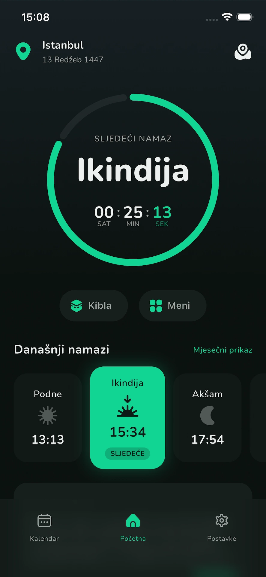 WAQT Aplikacija za Vrijeme Namaza