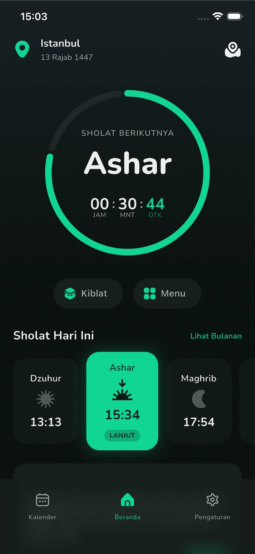 Aplikasi Waktu Sholat WAQT